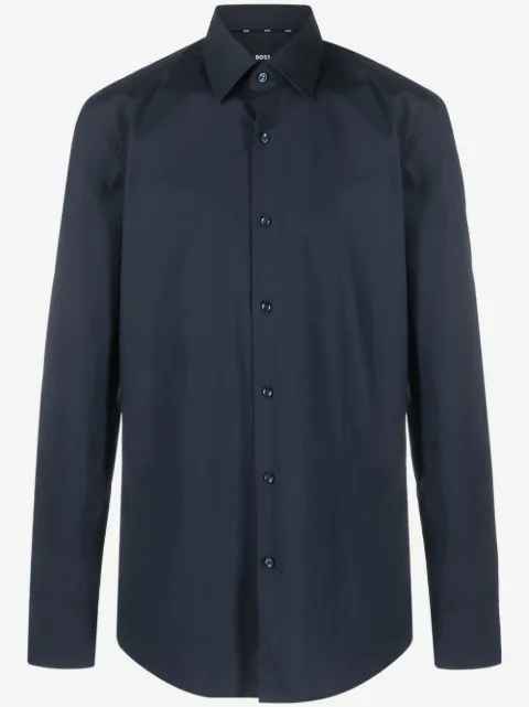 BOSS slim-fit shirt in easy-iron stretch-cotton poplin
