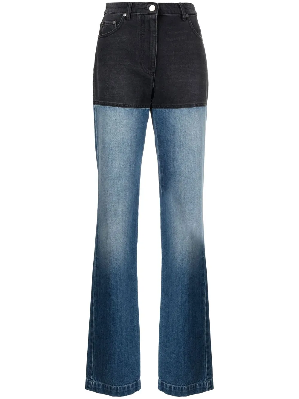 

Peter Do two-tone straight-leg jeans - Blue