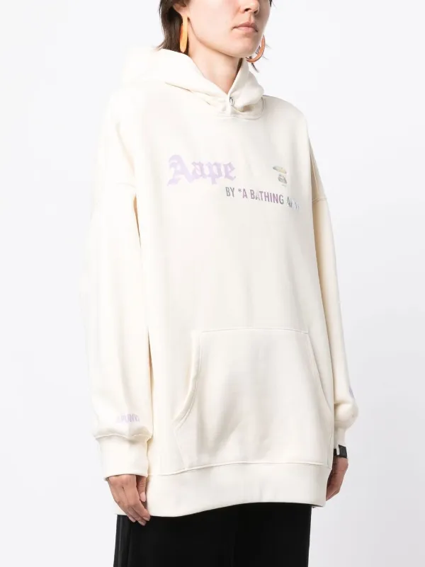 Bathing ape white on sale hoodie