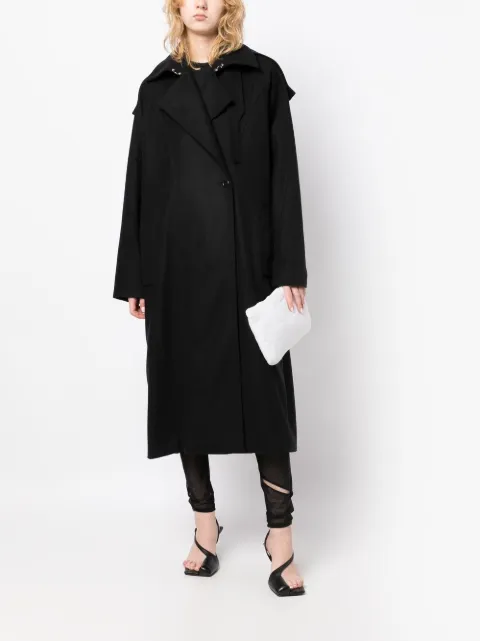 Boyarovskaya Pasta trench coat CFW22PASTAFELTRO17BLACK - 1
