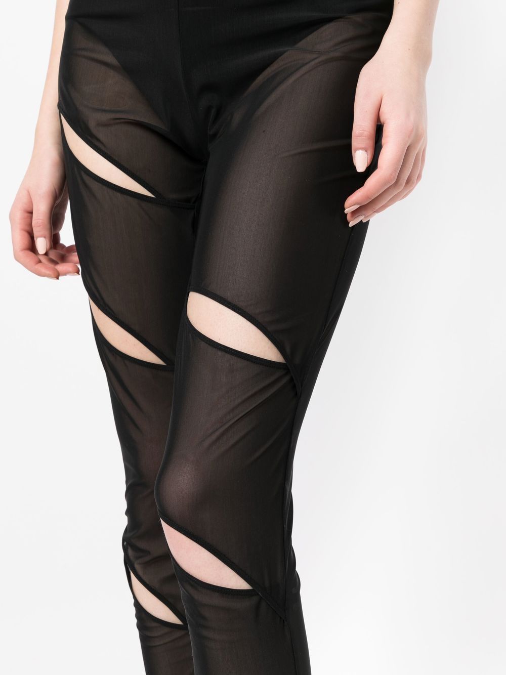 Shop Boyarovskaya Cut-out Mesh Leggings In Black