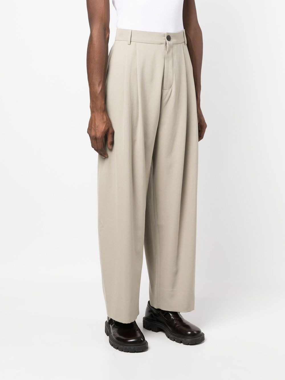 Studio Nicholson Nemo Wide-leg Trousers In Beige | ModeSens