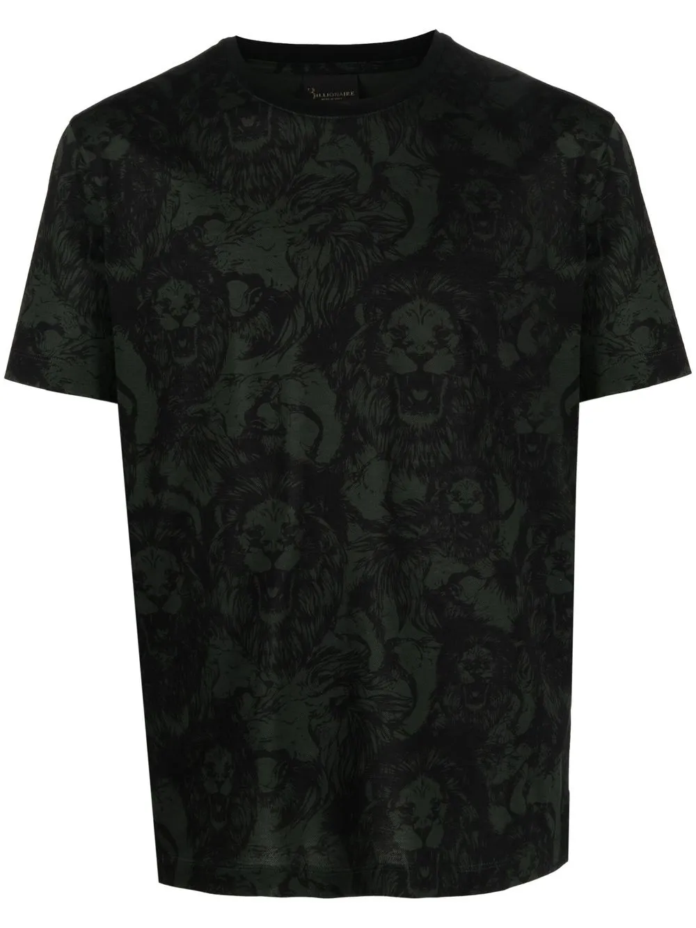 

Billionaire tonal lion print cotton T-shirt - Black