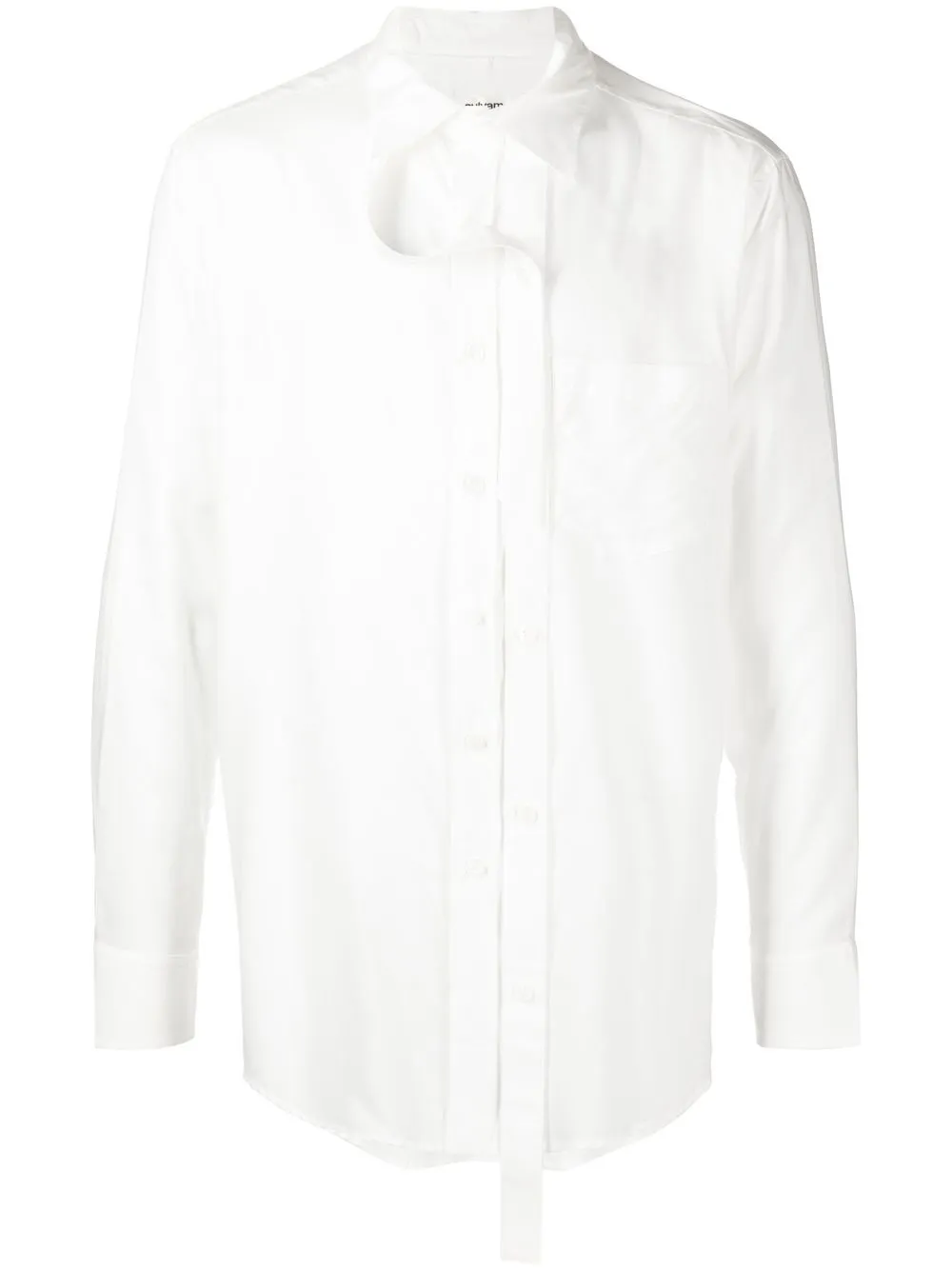 

sulvam camisa con botones y detalle de correa - Blanco