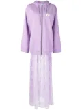 Natasha Zinko Combo logo-print hoodie dress - Purple