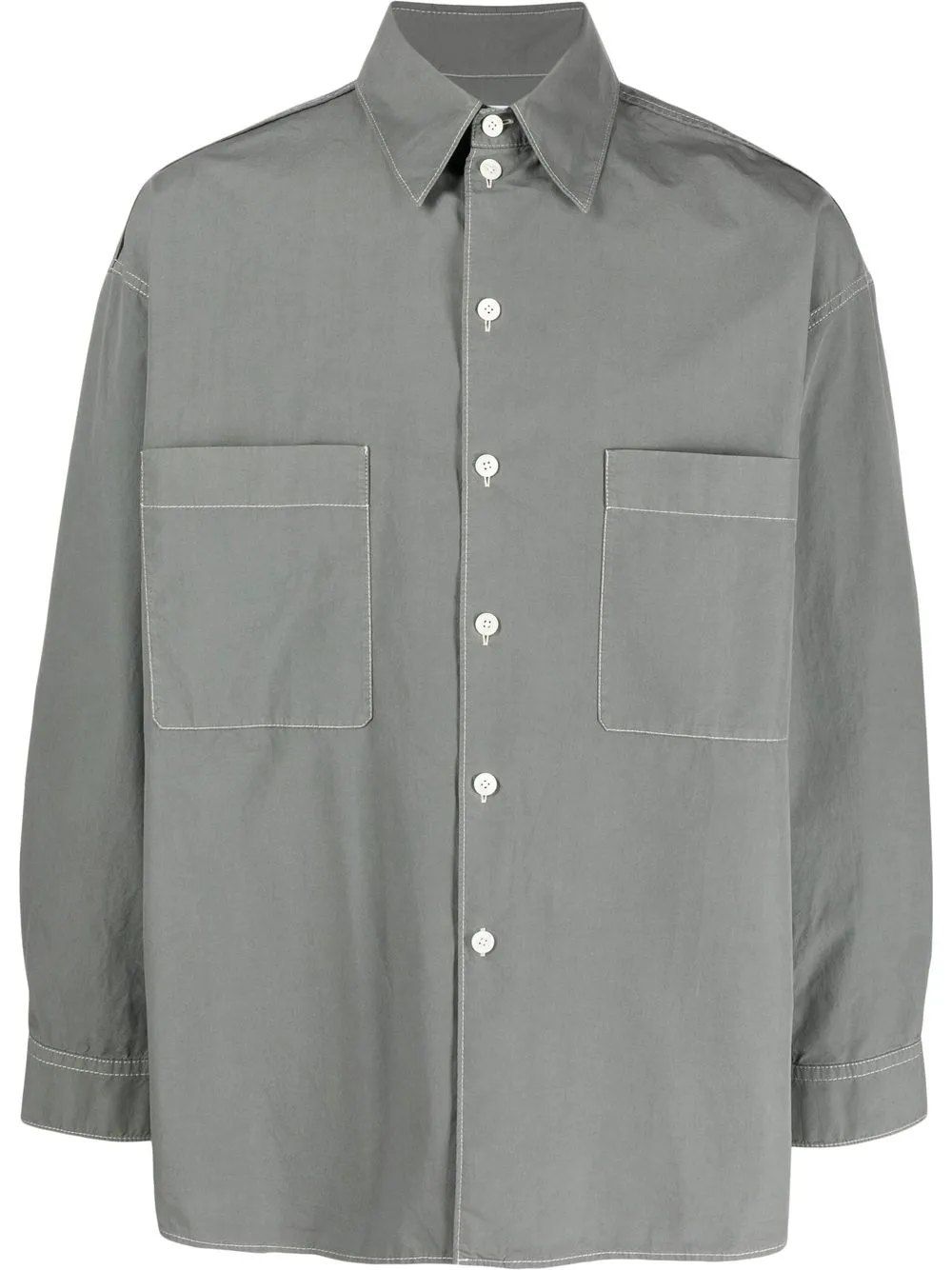 

Lemaire single-breasted cotton shirt - Grey