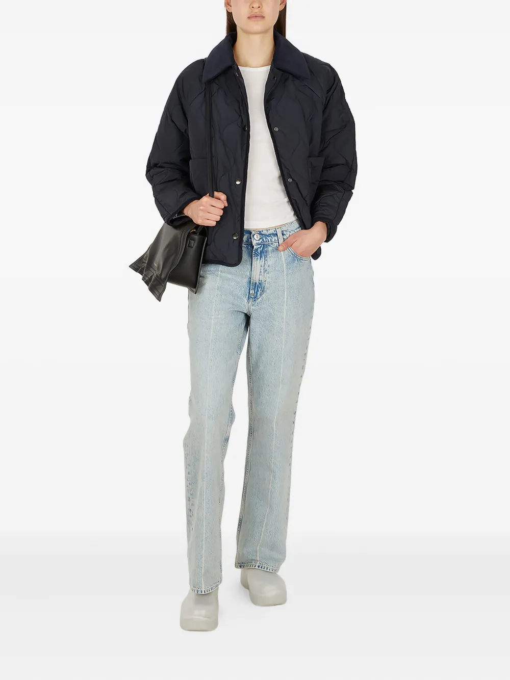 KASSL Editions corduroy-collar quilted jacket | Oversized Jackets | Image 2