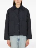 KASSL Editions corduroy-collar quilted jacket - Blue