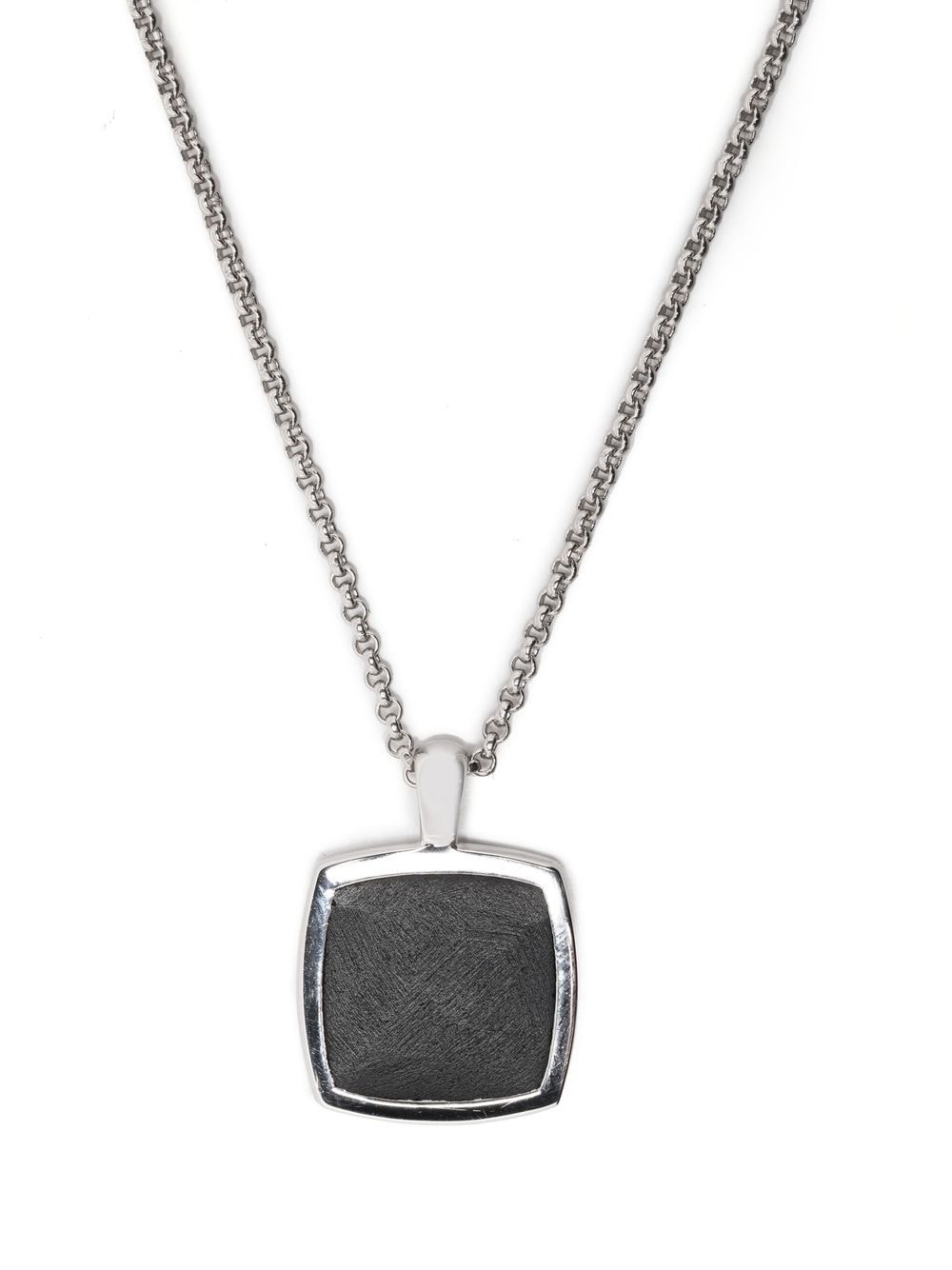 Tom Wood Onyx Pendant Sterling Silver Necklace In Black