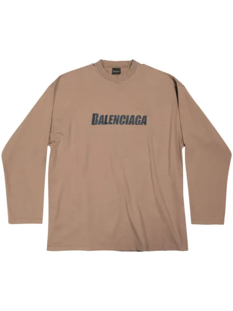 Balenciaga logo-print long-sleeved T-shirt