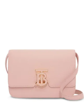 Burberry ショルダーバッグ ピンク Burberry TB logo-plaque Calf Leather Shoulder Bag | Pink | FARFETCH
