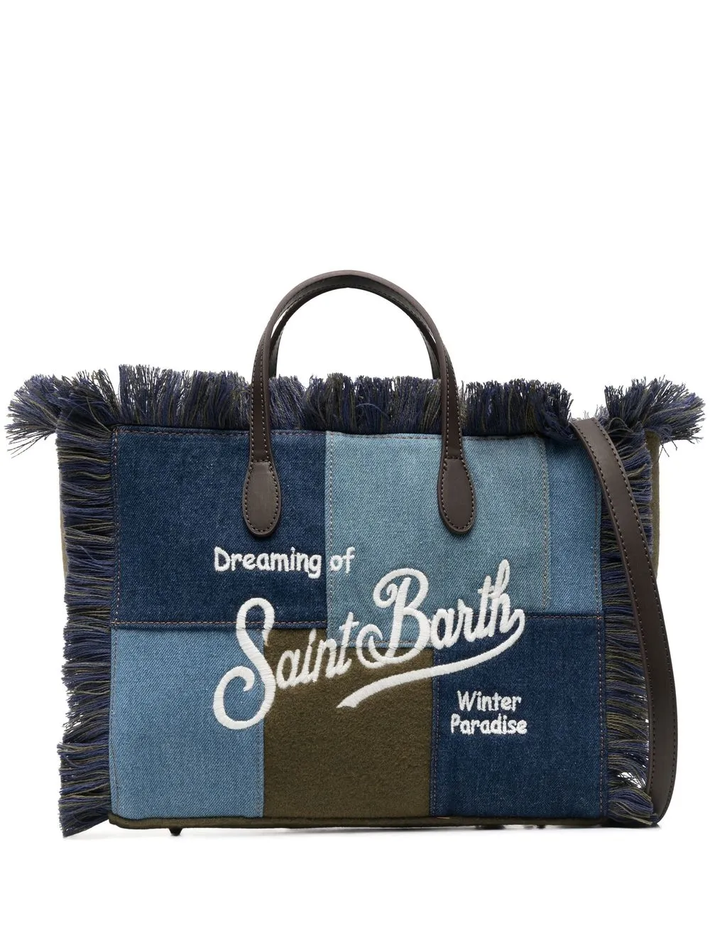 

MC2 Saint Barth Colette patchwork tote bag - Blue