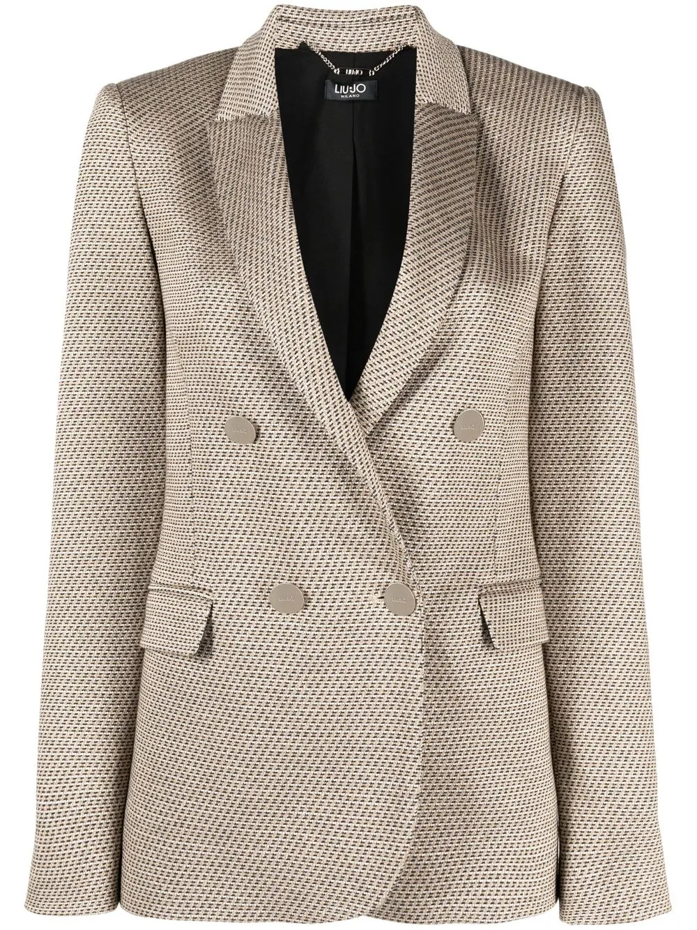 

LIU JO double-breasted jacquard blazer - Neutrals