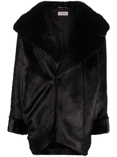 Saint Laurent faux-fur short coat