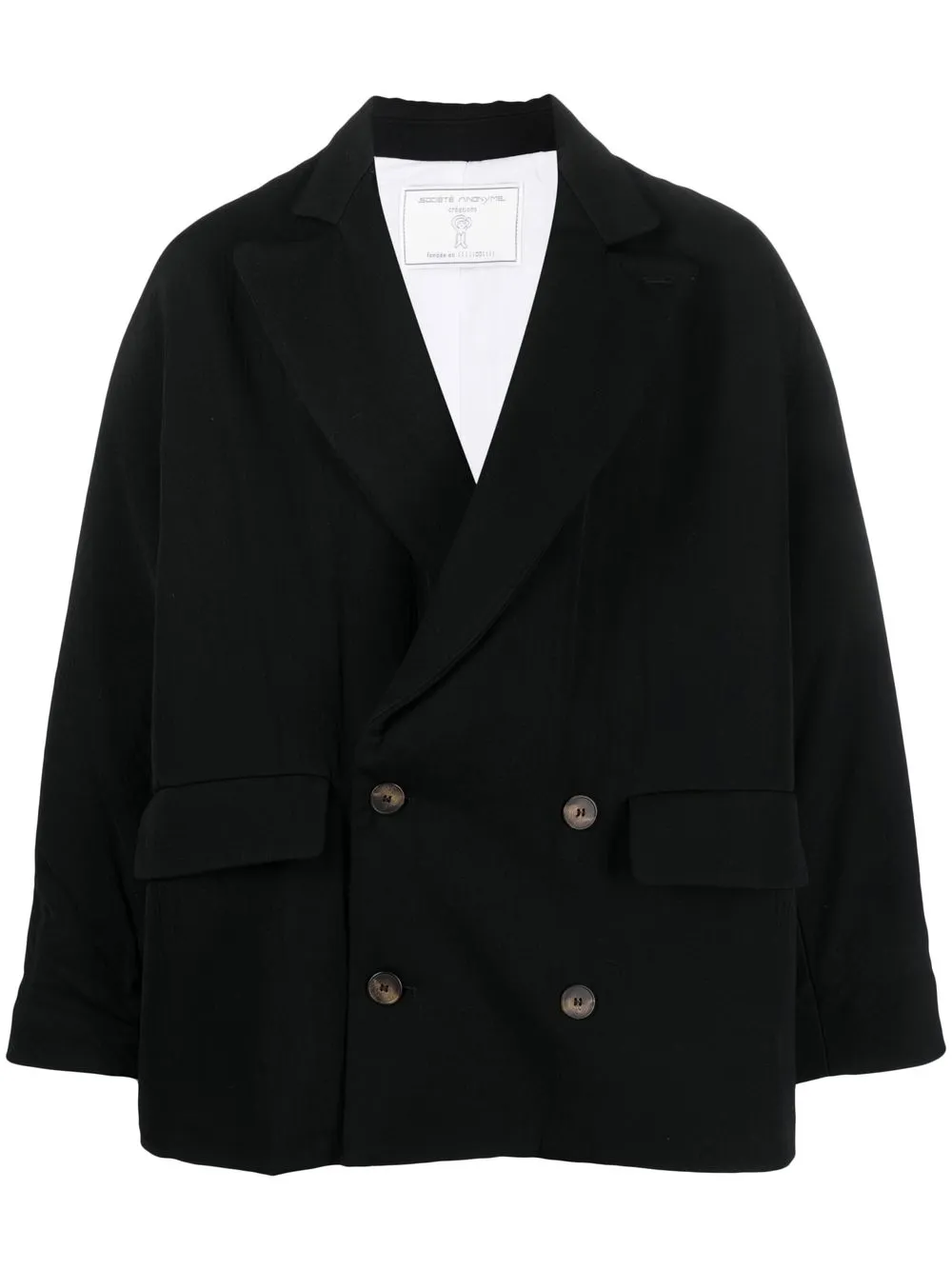 

Société Anonyme double-breasted wool peacoat - Black