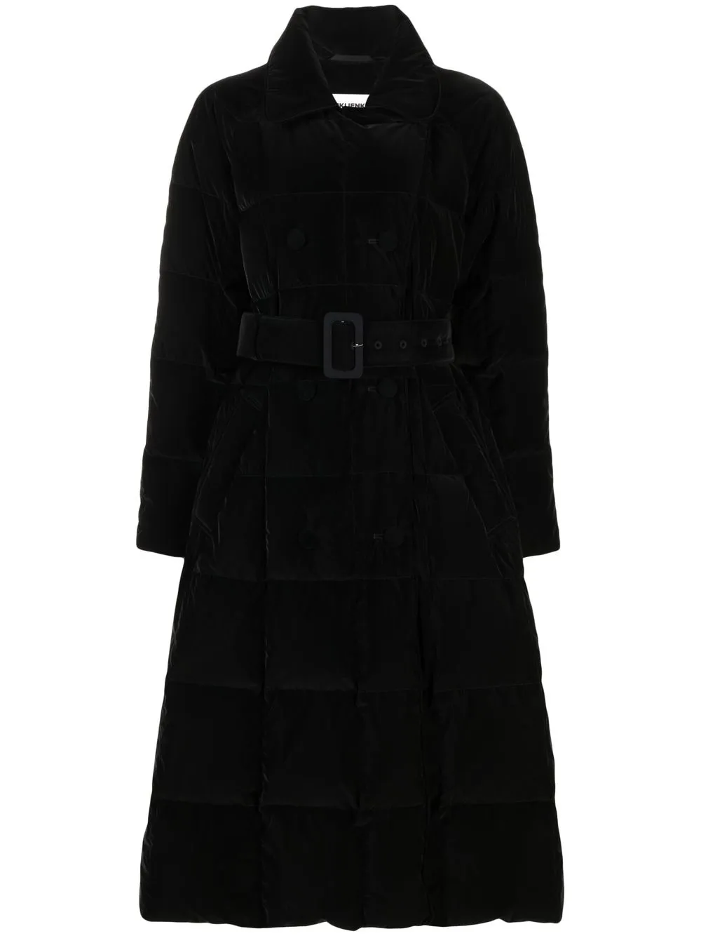 

Ienki Ienki belted quilted-effect coat - Black