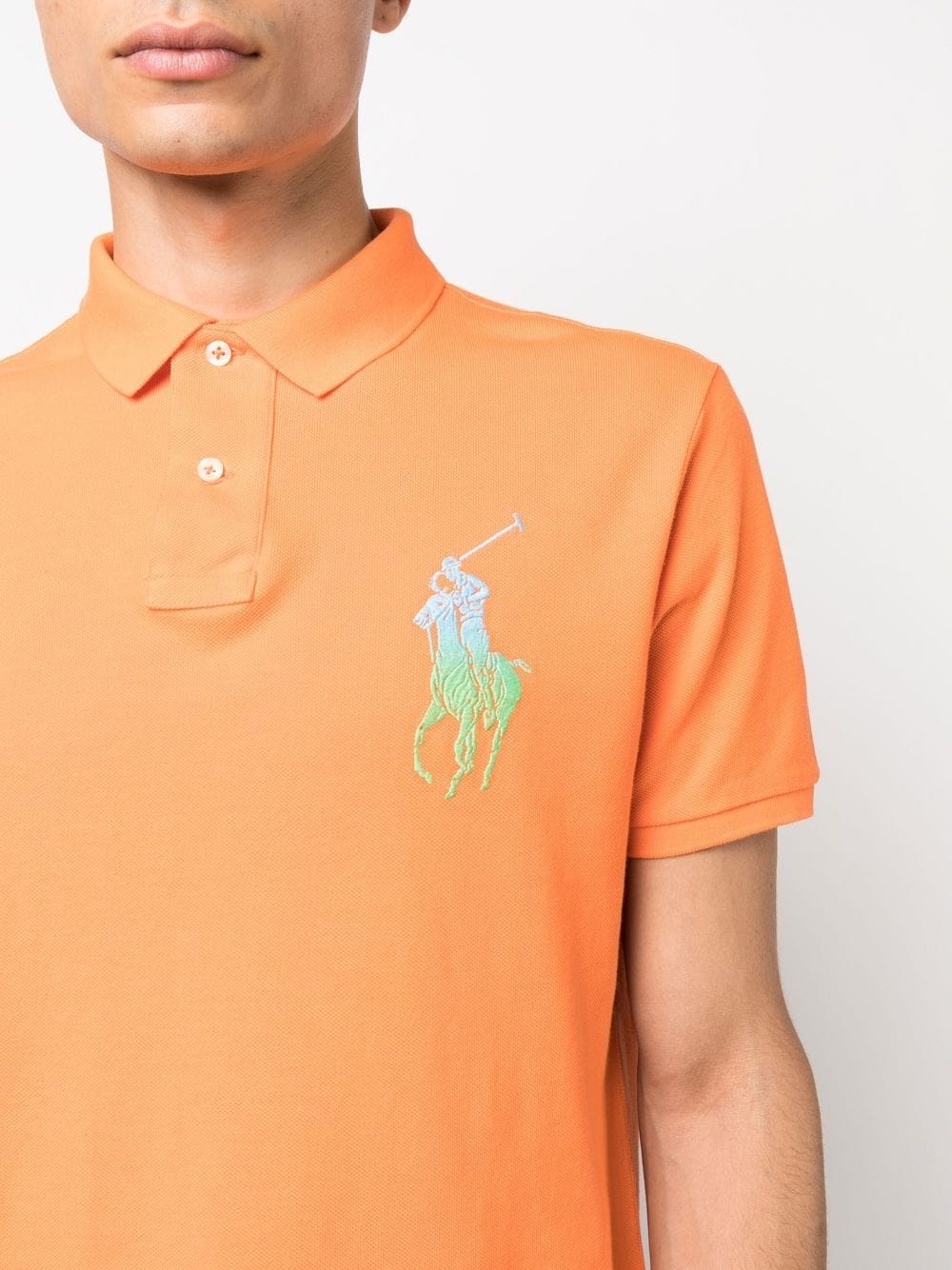 Shop Polo Ralph Lauren Polo Pony Cotton Polo Shirt In Orange
