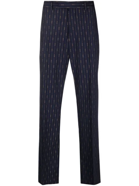 Gucci Horsebit-print straight-leg trousers