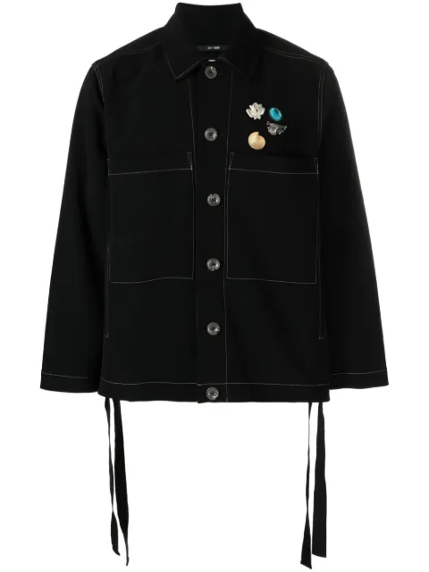 Song For The Mute assorted pin-detail shirt jacket