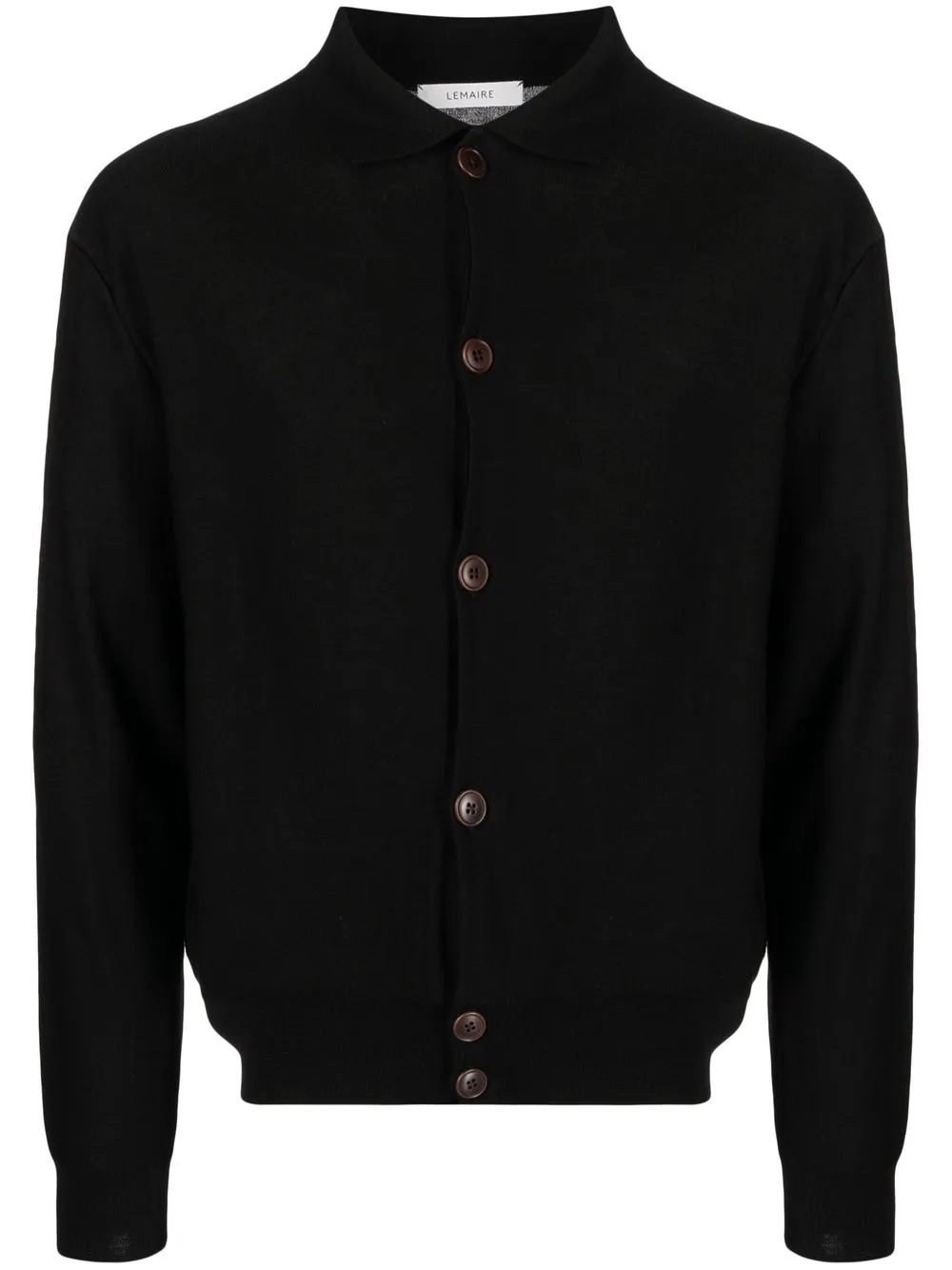 

Lemaire ribbed classic-collar cardigan - Black