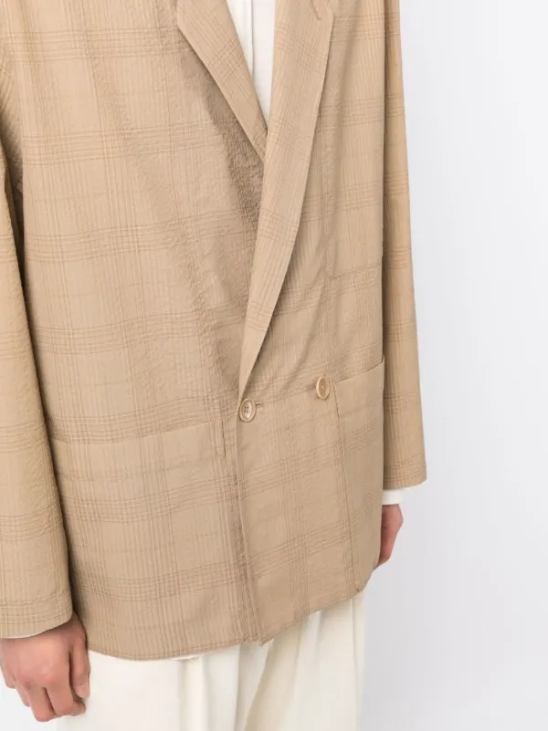 LEMAIRE Checked double-breasted Blazer - Farfetch