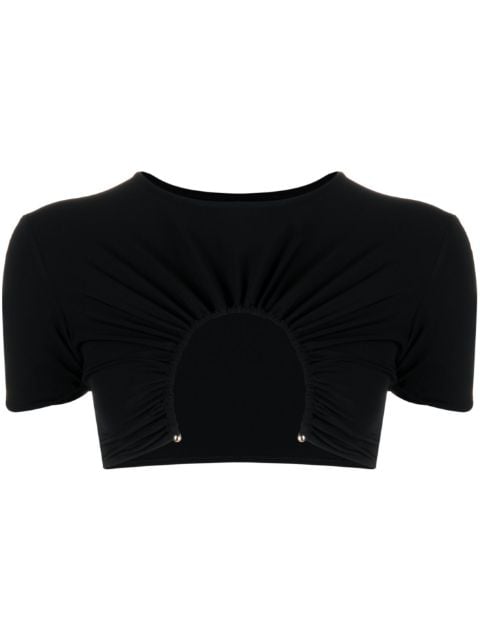 Christopher Esber cut-out cropped T-shirt