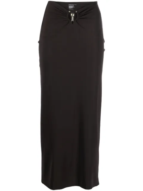 Christopher Esber low-rise ruched midi skirt