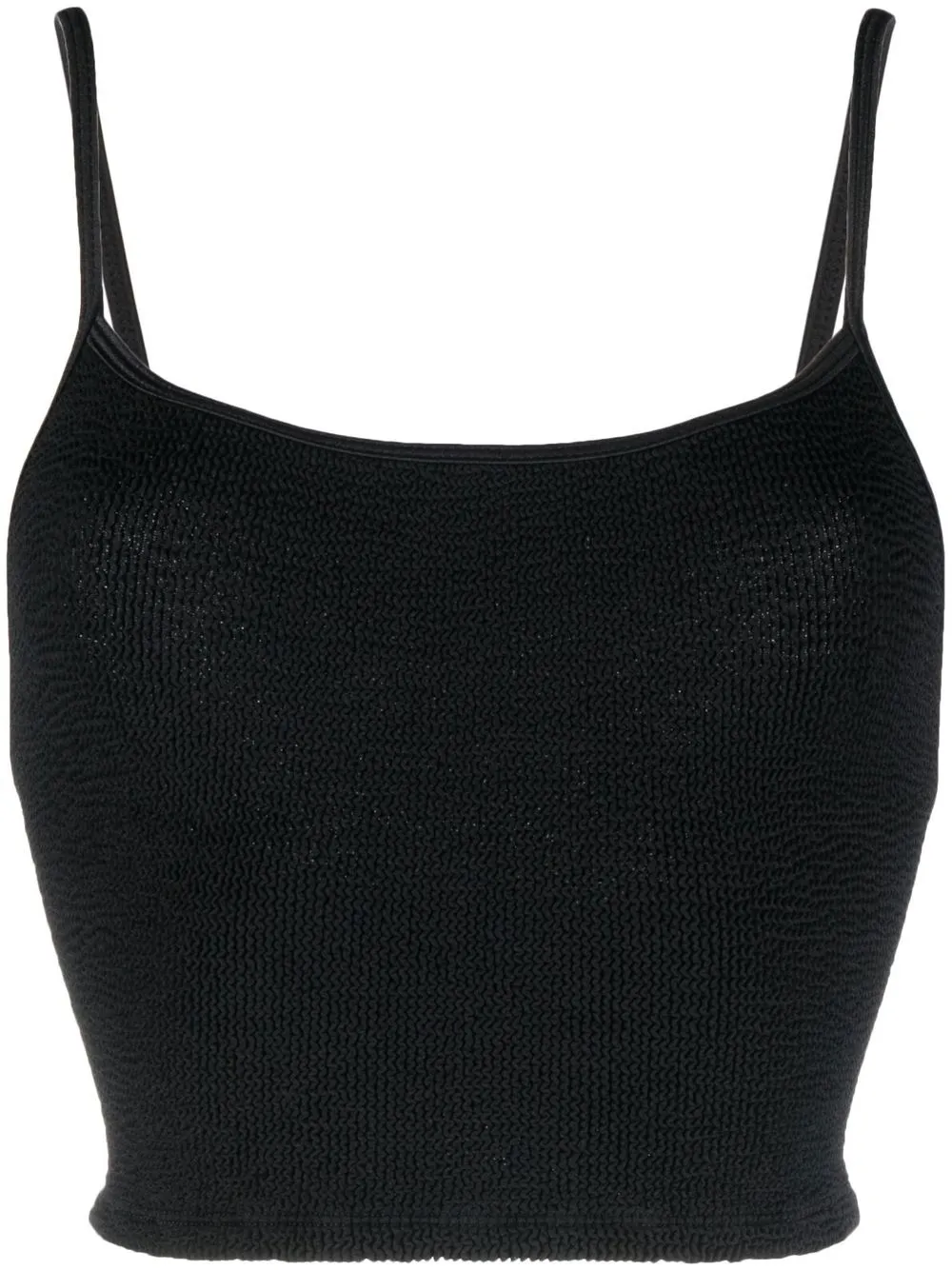 

Hunza G crinkled-detail cropped top - Black