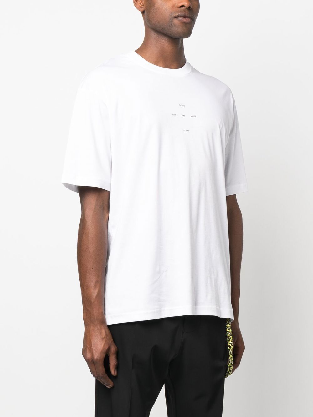 Shop Song For The Mute Graphic-print Cotton T-shirt In White