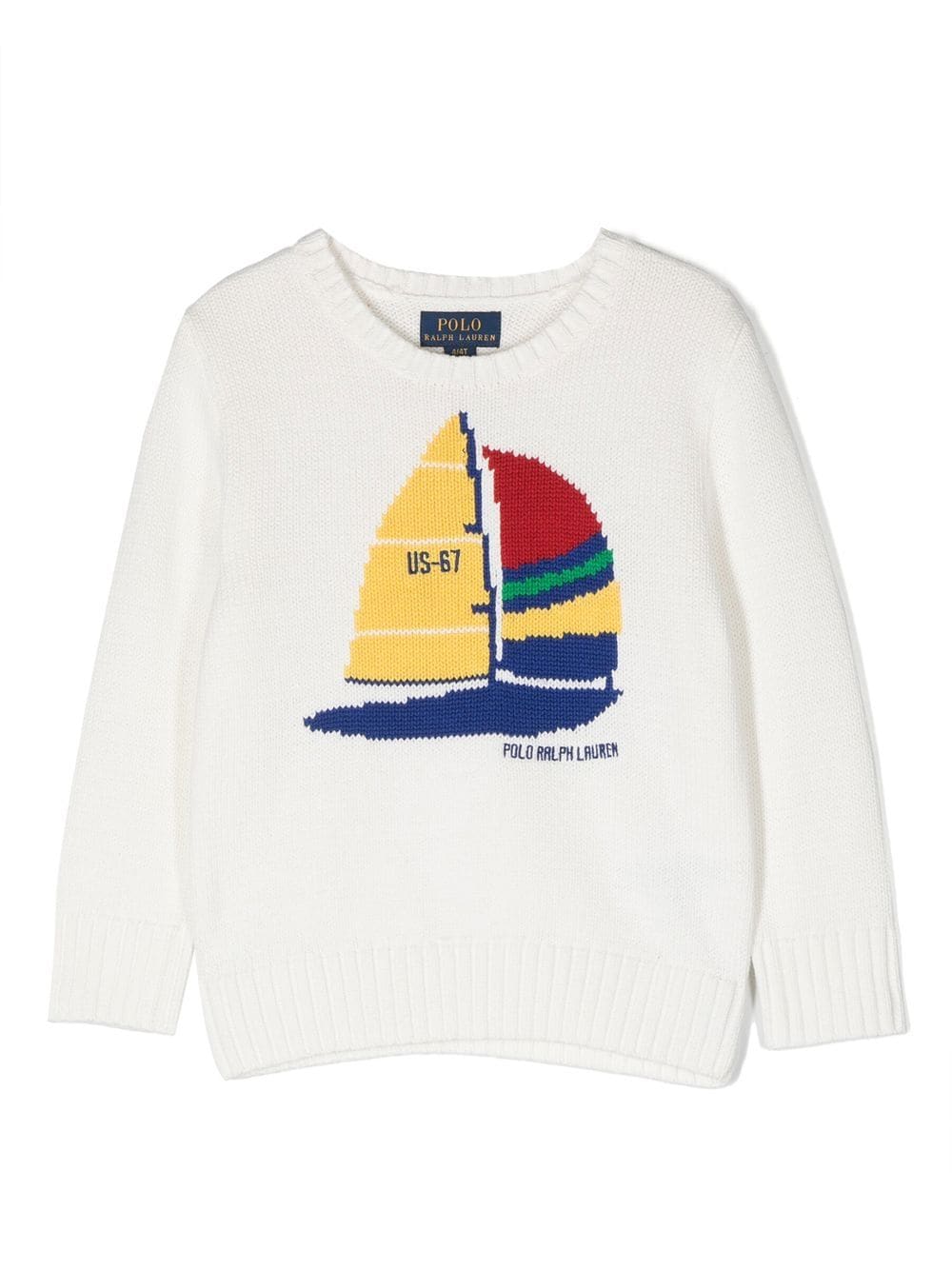 Shop Ralph Lauren Patterned Intarsia-knit Jumper In Weiss