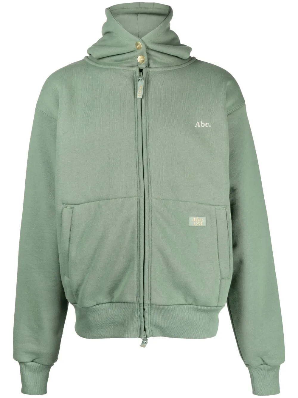 Advisory Board Crystals logo-patch zip-up hoodie