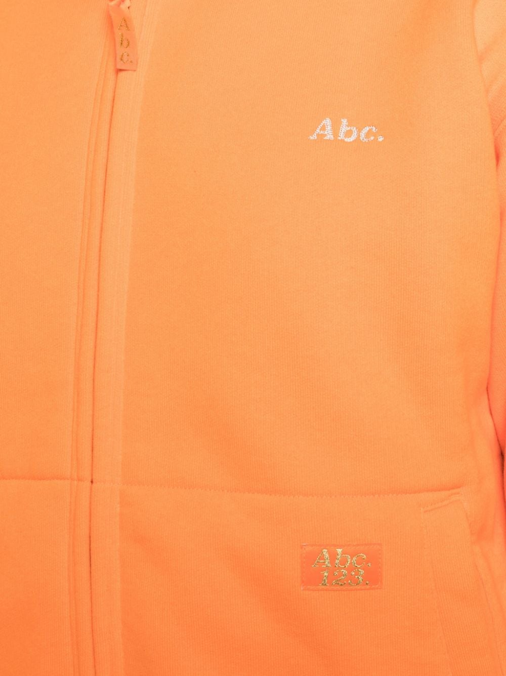 Shop Advisory Board Crystals Logo-patch Cotton-blend Hoodie In Orange