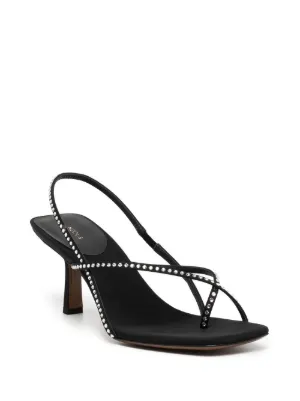サンダル・ミュール NEOUS Two-tone fabric and leather Octans sandals Neous Two-tone Fabric And Leather Octans Sandals | italist