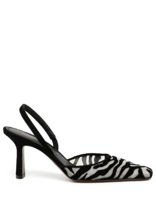 zebra slingback shoes