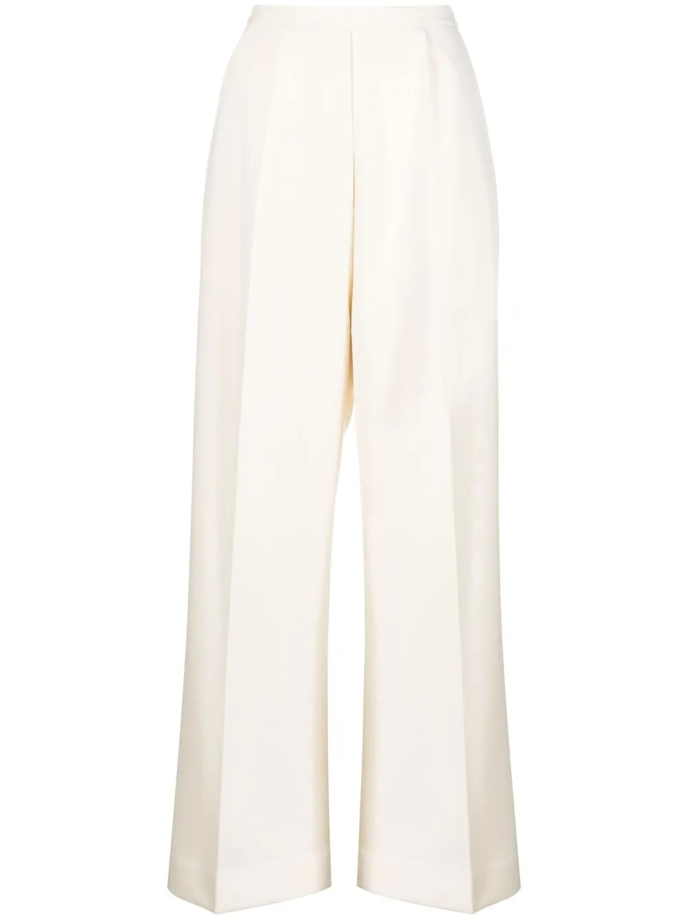 

GIA STUDIOS pressed crease wide-leg trousers - White