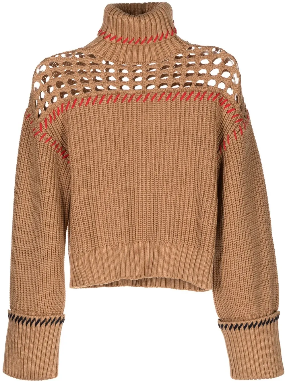 

STAUD Lillian cut-out detail jumper - Brown