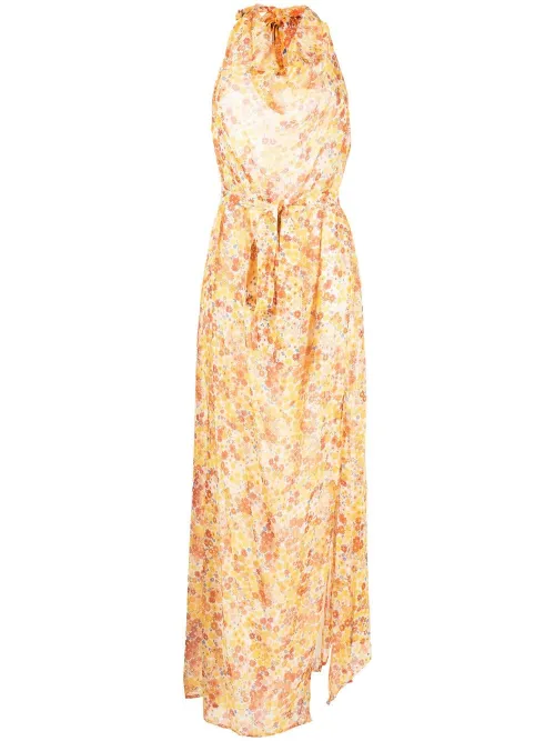 STAUD robe Adele à fleurs - Orange - STAUD - Modalova