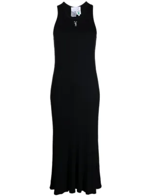 knee length dresses for ladies Attersee Albers Dress in Structured Wool-Silk Black main image 1