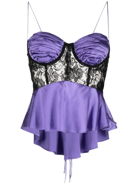 Natasha Zinko draped-detail silk tank top