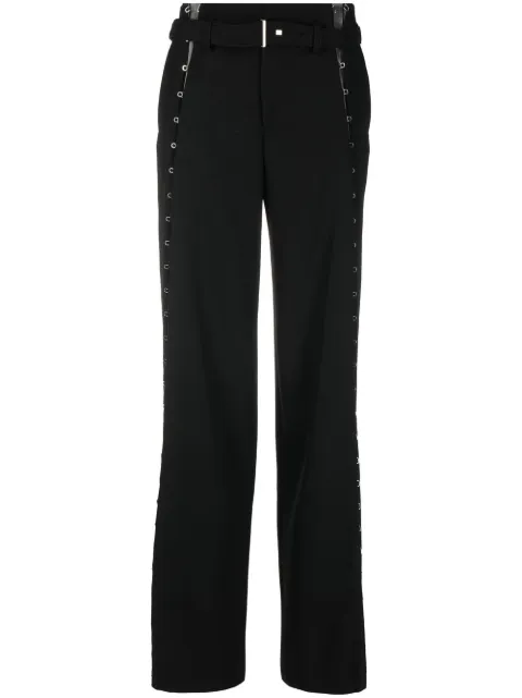 Dion Lee pantalones anchos con detalle de ojales