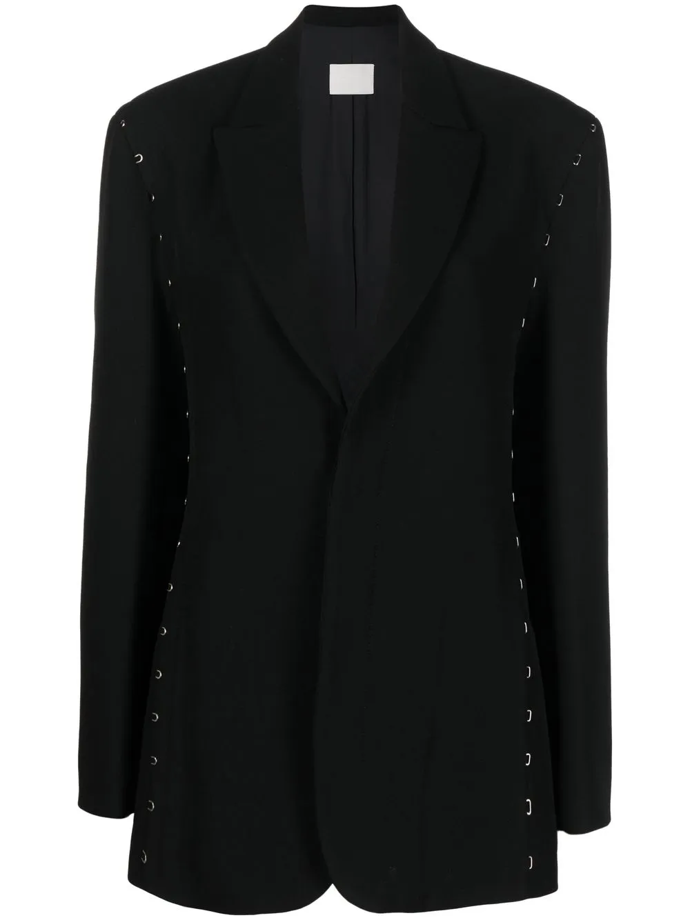 

Dion Lee hook-detailed single-breasted blazer - Black