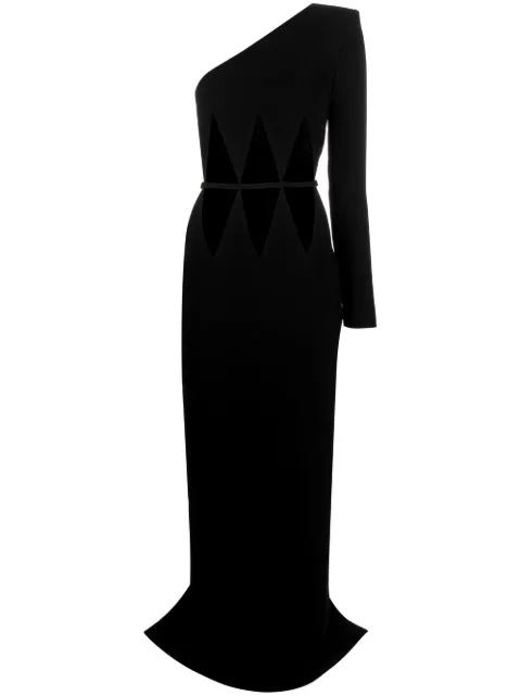 Mônot cut-out detailed asymmetric dress