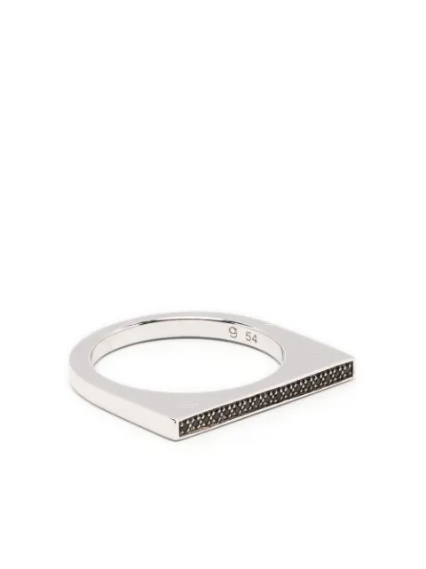 Tom Wood crystal-embellished signet ring