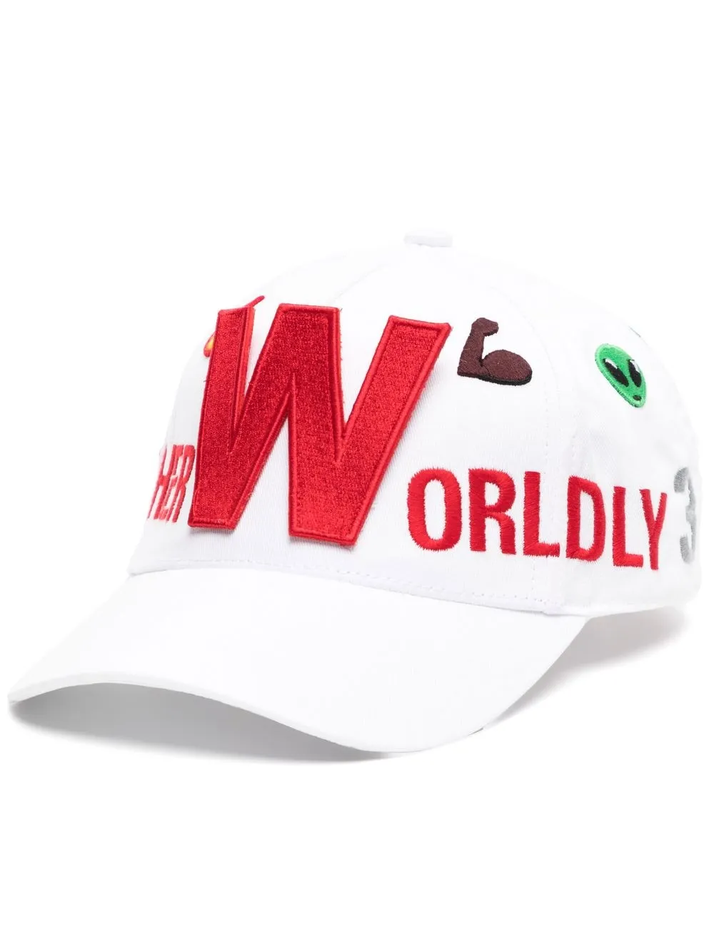 

Walter Van Beirendonck Otherwordldly embroidered baseball cap - White