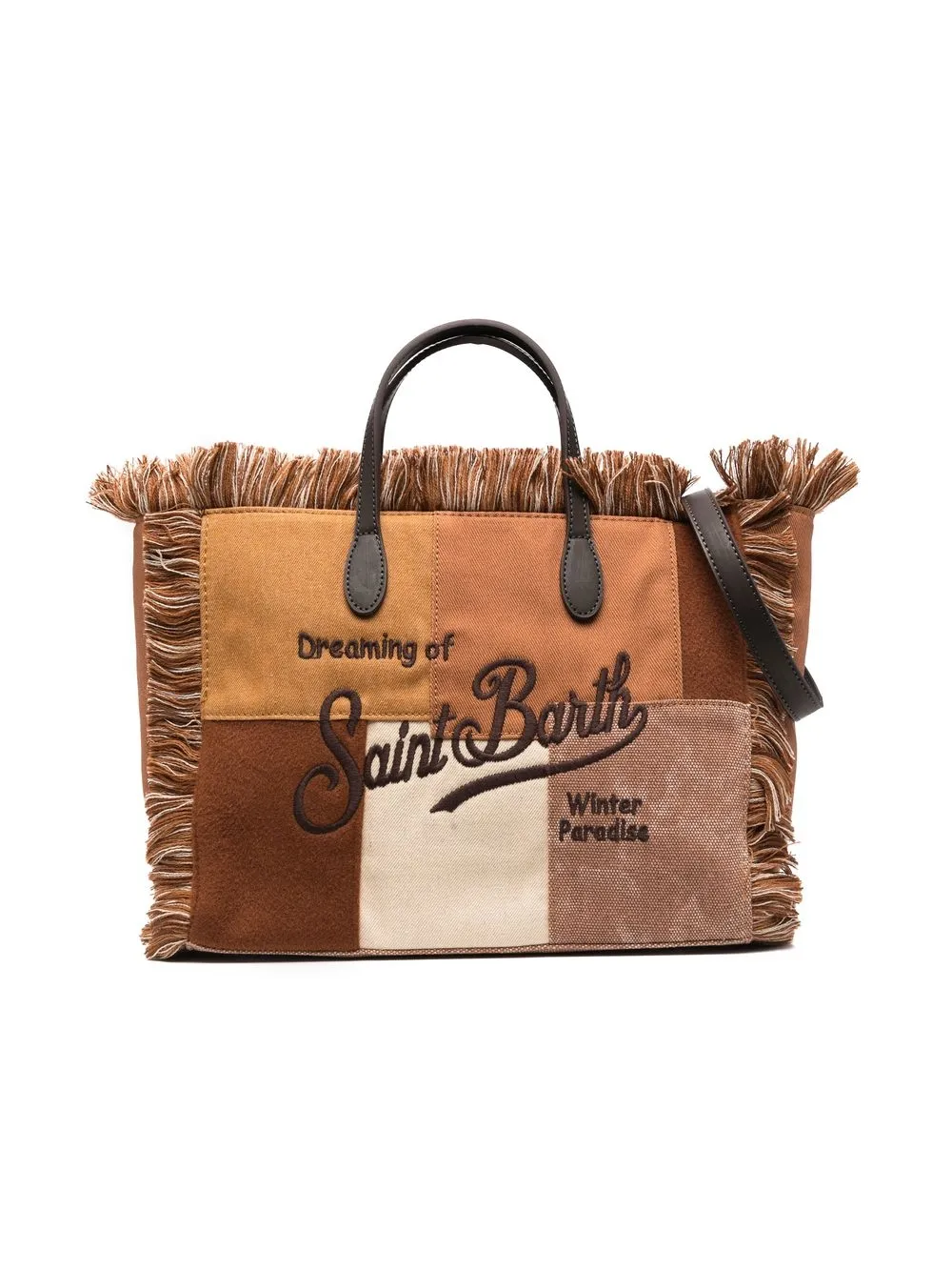 

MC2 Saint Barth Kids Colette embroidered-logo tote bag - Brown
