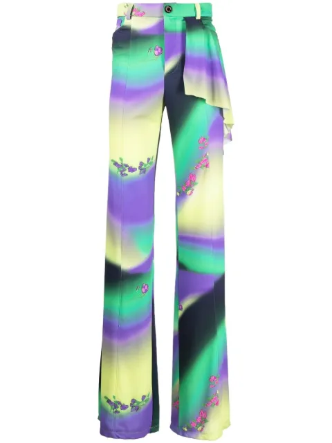 Natasha Zinko pantalones con motivo degradado