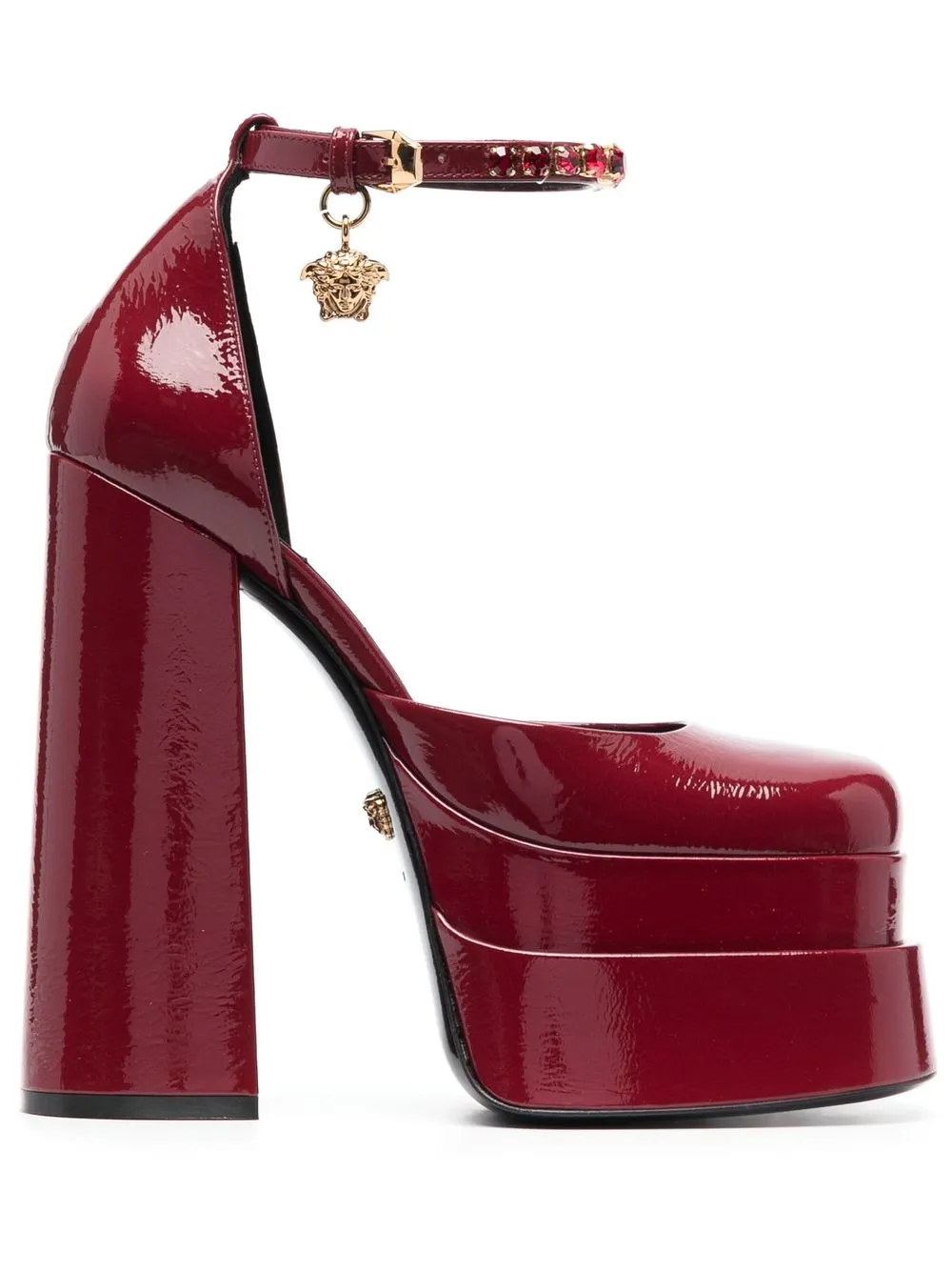 

Versace Medusa Aevitas 160mm leather platform pumps - Red