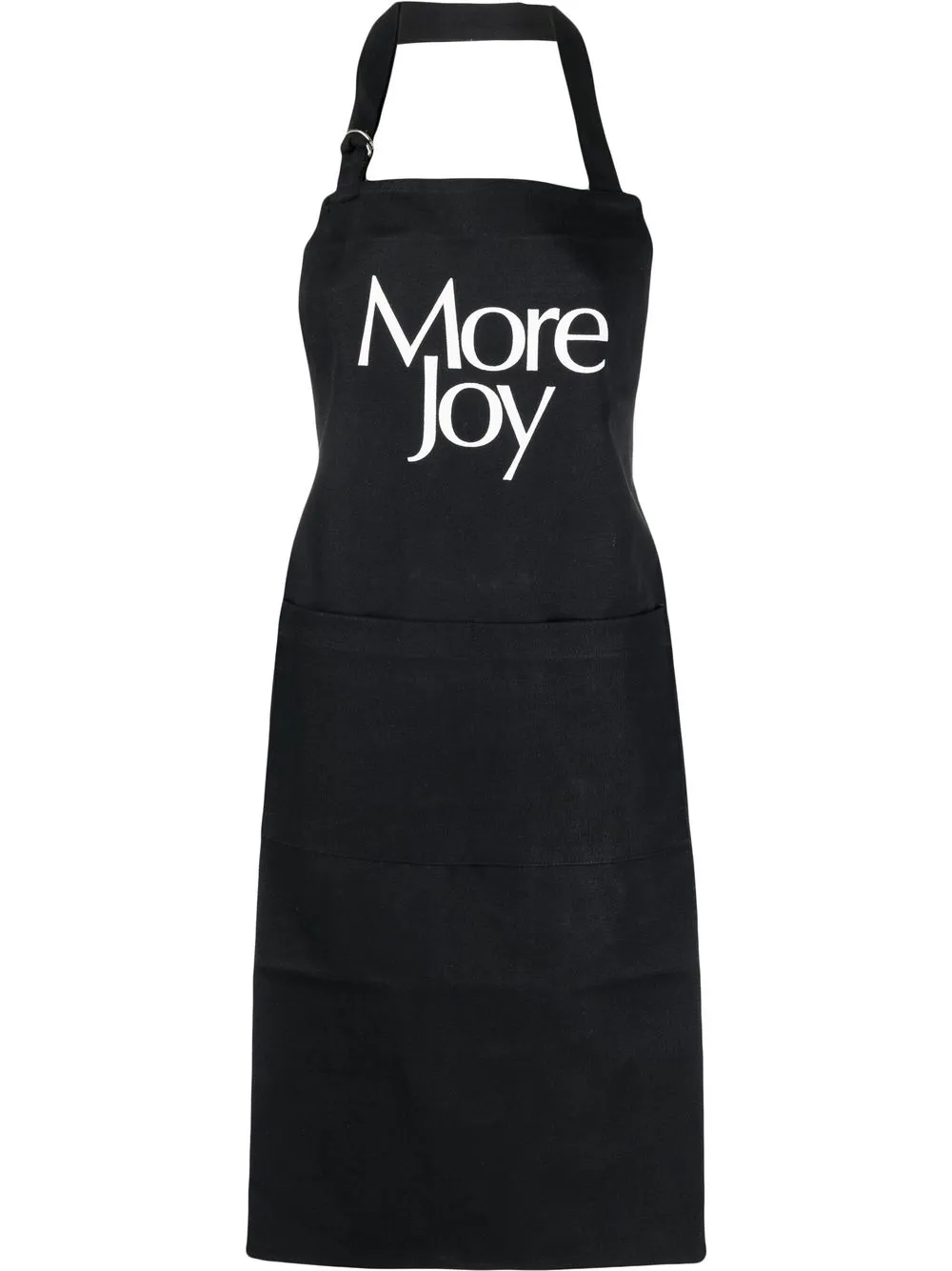 

More Joy logo slogan cotton apron - Black