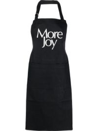 ＜Farfetch＞ More Joy logo slogan cotton apron - ブラック画像