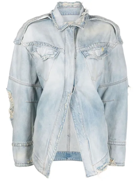 The Attico distressed denim jacket